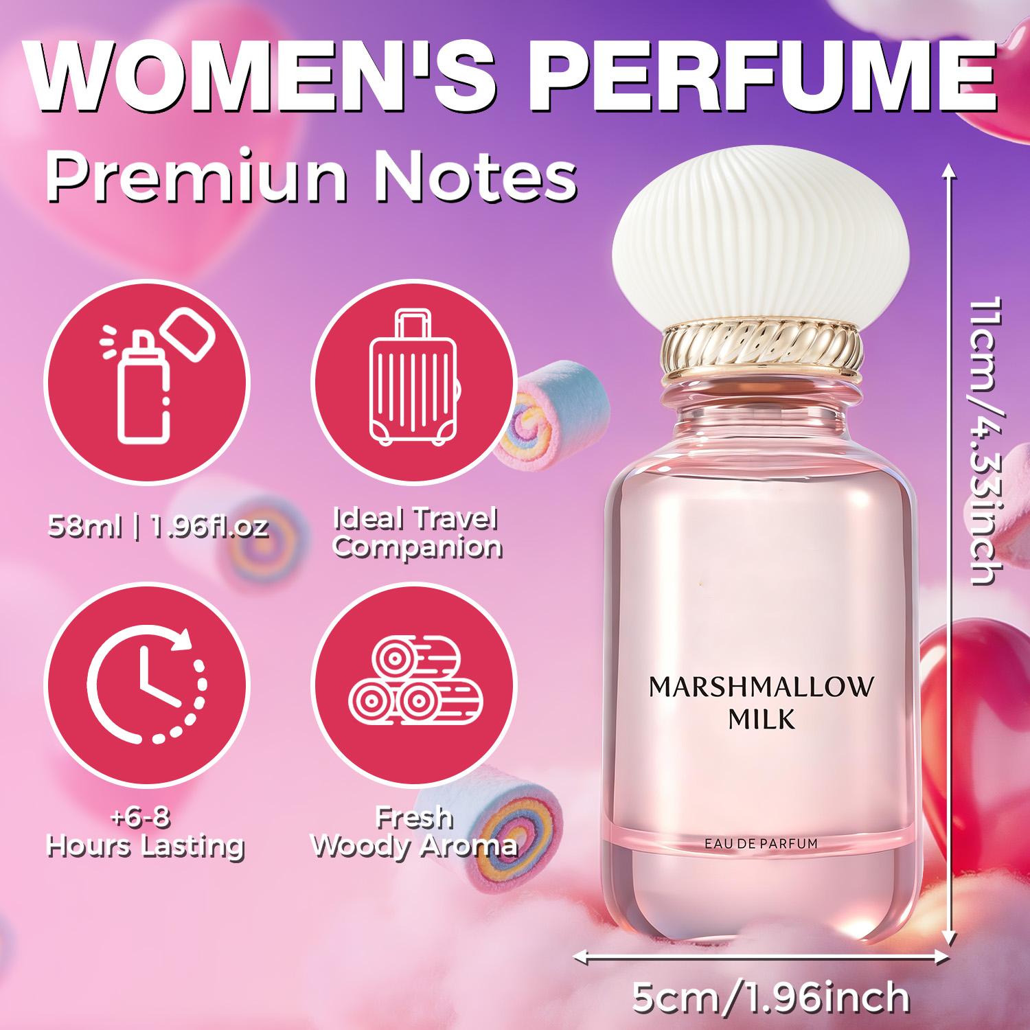 Marshmallow Milk Eau De Parfum 58ml (1.96 oz)  – Women’s Perfume, Long Lasting Fragrance, Premium Gift