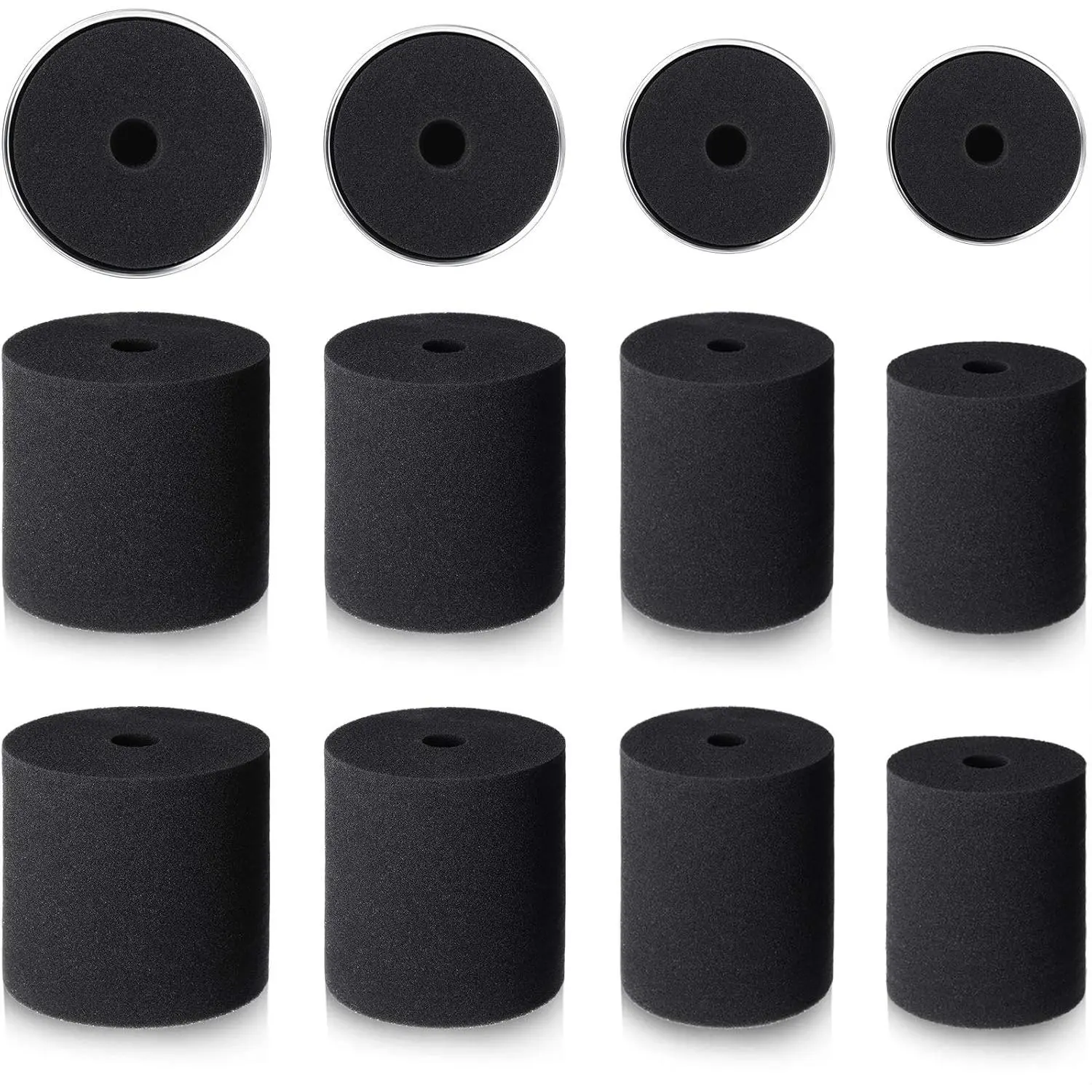 4 Sizes 8 count Cup Turner  Tumbler Inserts for 1/2 Inch PVC Pipe  Inserts Accessories Fit 10 oz to 40 oz All Tumblers(Black)