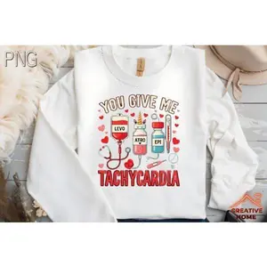 Valentine’s Day Nurse, Cute Heart Stethoscope Sublimation Graphic, Love Nurse Clipart for Shirts and Gifts