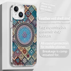 Tribal Forest Phone Case for iPhone 16 Pro Max 15 Plus 14 13 12 11 - Unique Design Shockproof Cover with Responsive Buttons, Stylish Aesthetic Gift, Distinctive Halloween Surprise for Friends Family