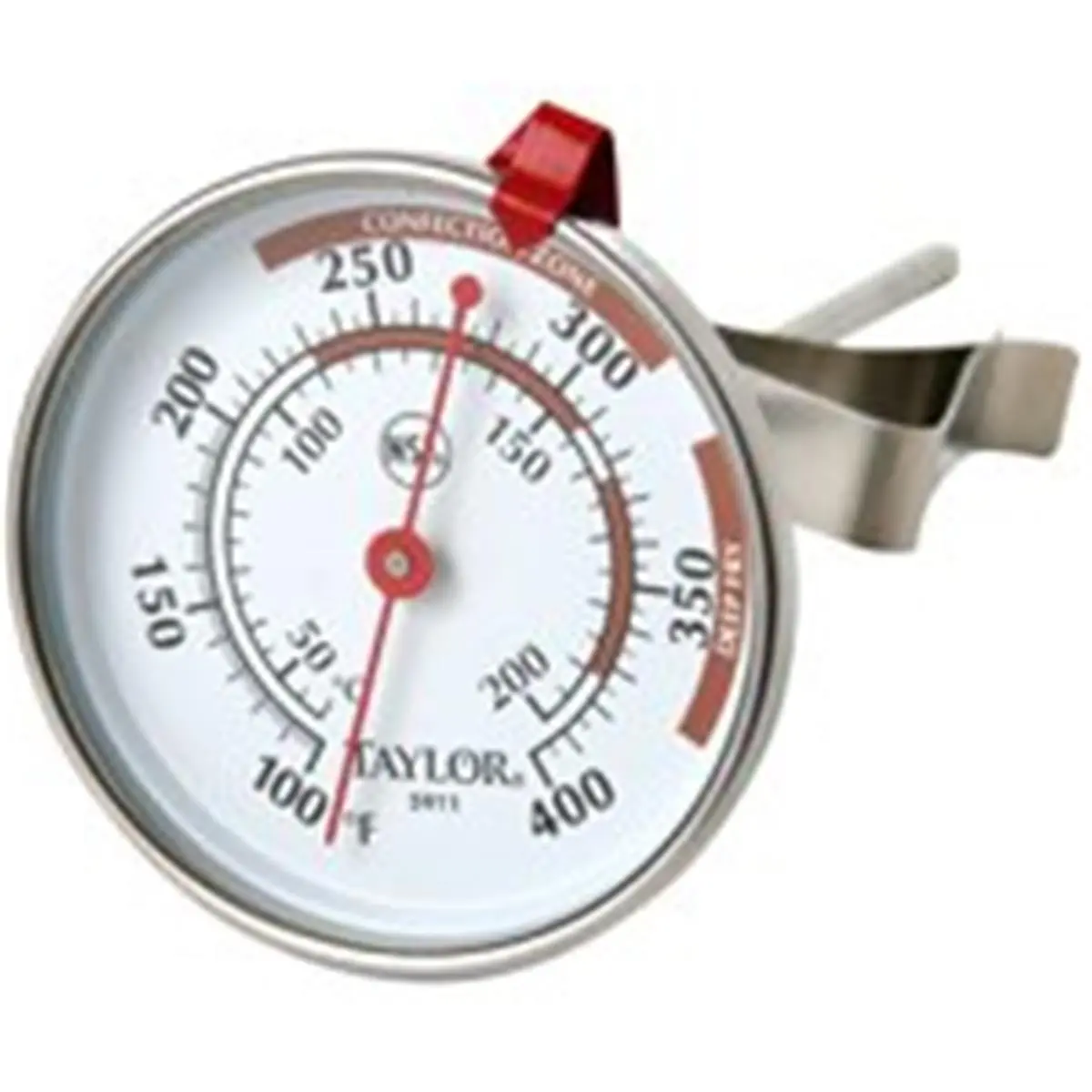 212 MAIN Stainless Steel Candy Thermometer, 7 in. Stainless Steel Stem, 2-3/4 in. Easy-to-Read Dial, 100-400°F Range, Adjustable Clip, Dishwasher Safe for Home Improvement, Candy/Deep Fry, Pool/Hot Tub Needs