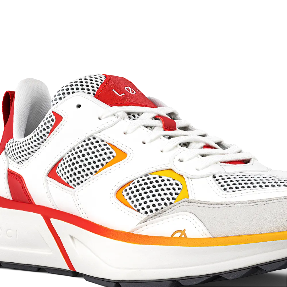 LØCI - VØLT - WHITE/RED/YELLOW - Vegan Sneakers – Made from