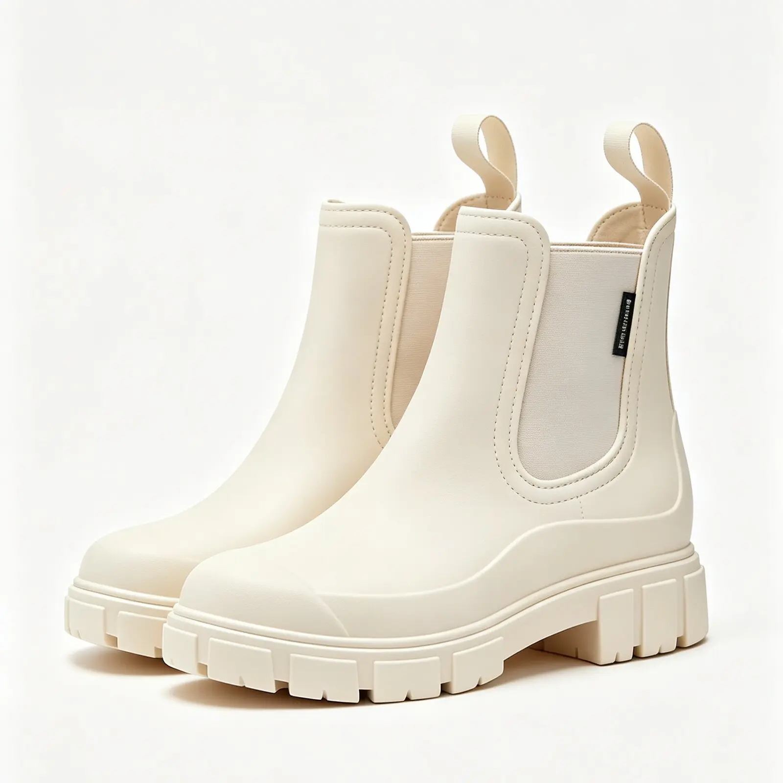 Women's Solid Color Waterproof Rain Boots, Women Shoes, Fashionable Round Toe Boots for Outdoor Wear, Non-slip Rain Boots for Women & Girls