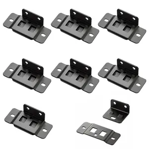 8 Pack Quick Fitting Furniture Joint Bracket, Duty Corner Brace Joint Right Angle Bracket, Stainless Steel Furniture Corner Connectors with Screws for Drawers, Cabinets, Tables, and Chairs