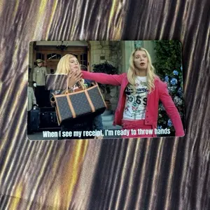 Funny hold my bag credit card skin sticker decal