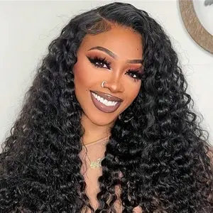 Alipearl Wig Glueless Natural Black Deep Wave 4x7 Lace Closure Wig Pre Cut Pre Bleached Ready Go Wigs Human Hair #FallFreshness