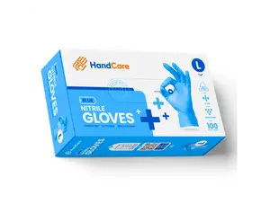 HandCare Blue Nitrile Gloves - Exam Grade, Powder Free (4 Mil), 100 Cases (Bulk)