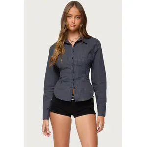 Lisbet Checkered Button Up Shirt