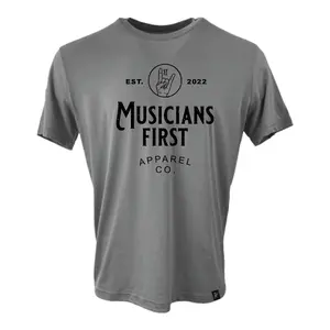 Musicians First Apparel Co. - Logo T-Shirt: Solid Gray