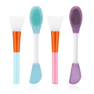 Face Mask Applicator,4 Pcs Silicone Face Mask Brush Reusable Facial Brushes Applicator for Applying Skin Care Products Skincare Supplies Tool for Face Mask Eye Mask Body Lotion