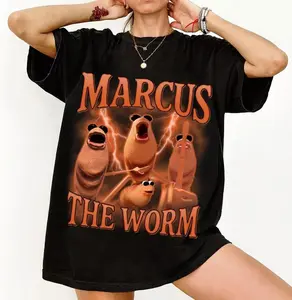 Bootleg Marcus the Worm Shirt, Marcus Meme T-Shirt, Funny TikTok Trend Tee, Vintage Bootleg Style Graphic Tee