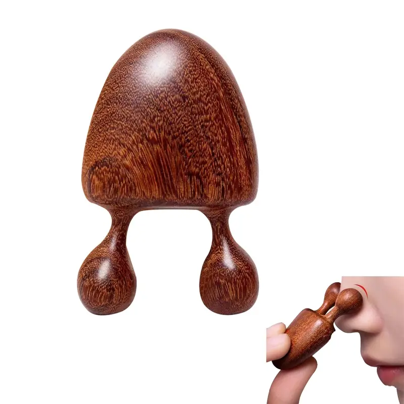 Natural Wooden Nose Guasha Massage Tools Anti-Static, Eyes Facial Wood Gua Sha Tool,face，nose,head Manual Massager Tool, Multifunctional Handheld Meridians Acupoint Massage Tool,1 Pieces.