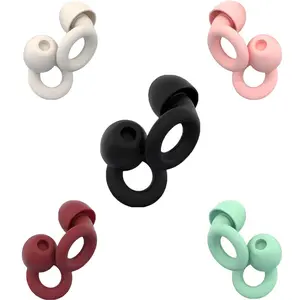 Reusable Noise-reducing Earplugs with 3 Pairs Earbud Tips, 18db Noise Cancellation Earplugs for Christmas Gift, Hearing Protection Earplugs for Sleeping, Swimming, Sports,  Water Activities