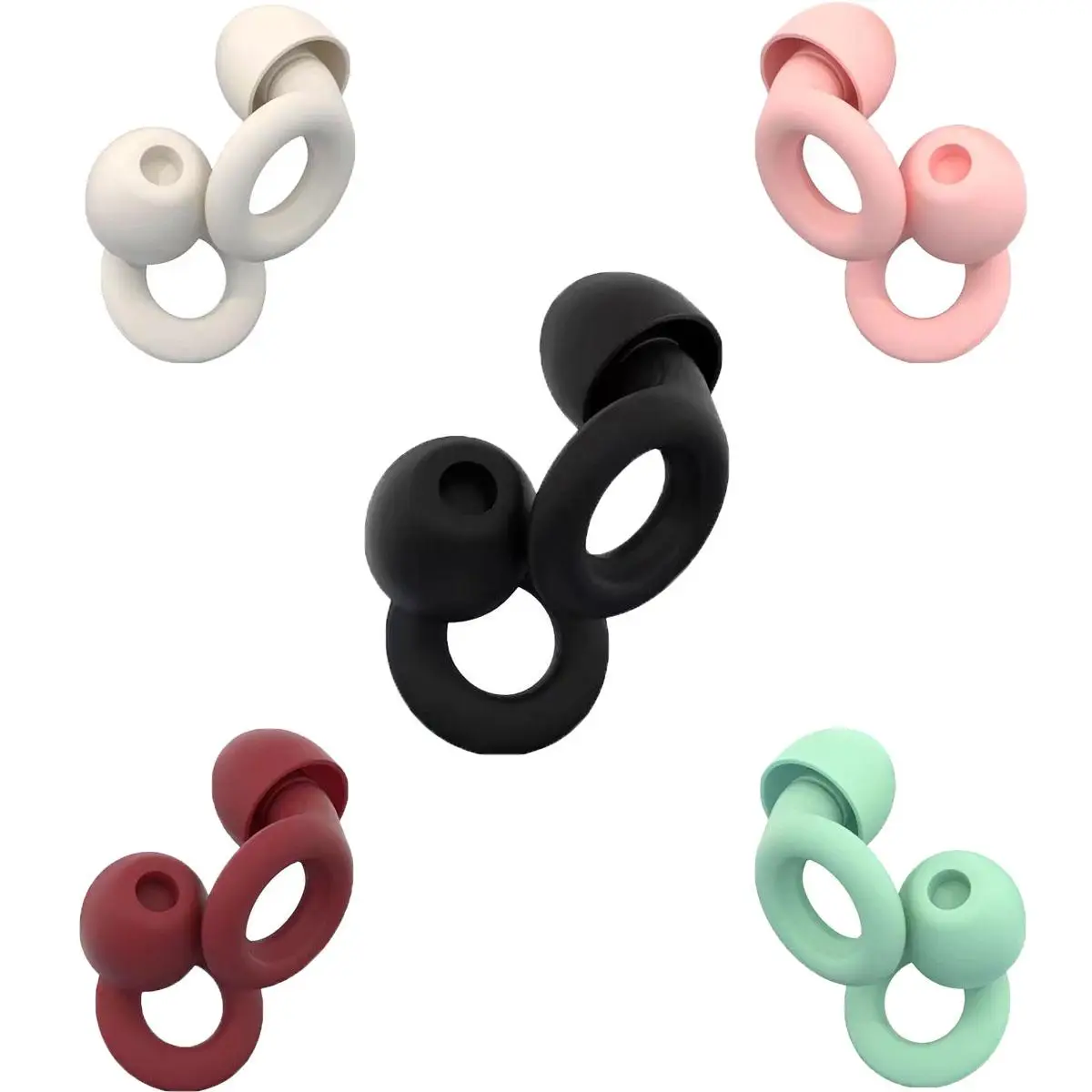 Reusable Noise-reducing Earplugs with 3 Pairs Earbud Tips, 18dB Noise Cancellation Earplugs, Hearing Protection Earplugs for Sleeping, Swimming, Sport