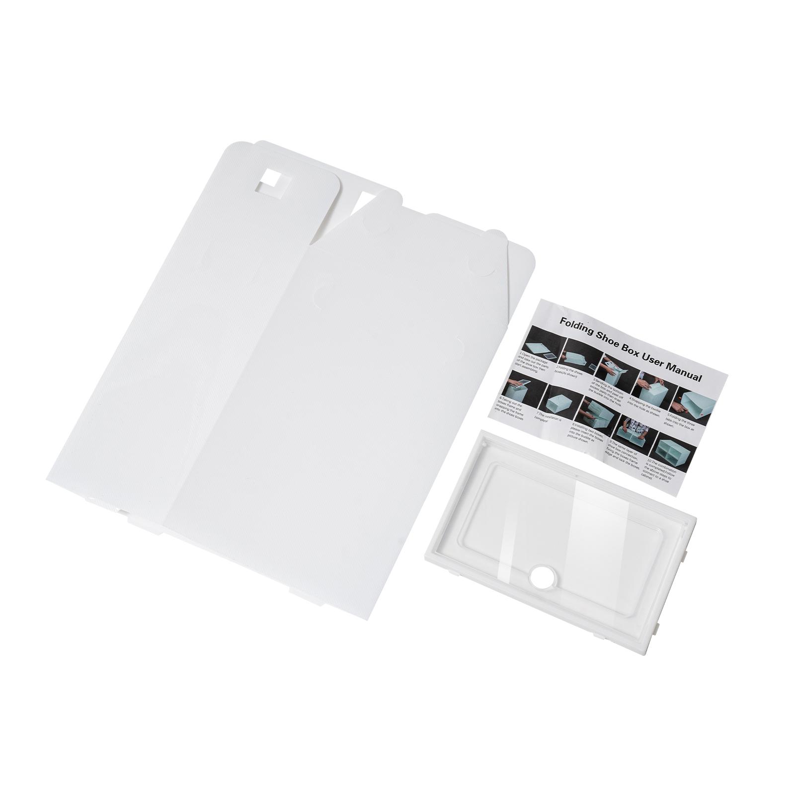 Stackable Shoe Boxes, Clear Front Lid & Foldable Design, PP ABS Plastic Shoe Storage Bins with Ventilation Holes, for Sneakers Boots Closet Organization, Living Room Bedroom Dorm Stackable Shoe Boxes, Clear Front Lid & Foldable Design, PP ABS Plastic Shoe Storage Bins with Ventilation Holes, for Sneakers Boots Closet Organization, Living Room Bedroom Dorm