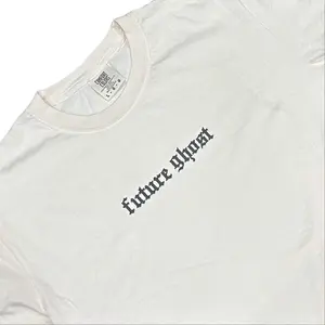 Ghost Comfort Colors Embroidered Tee (Black Thread) Shirt Womenswear Embroidery Tshirt