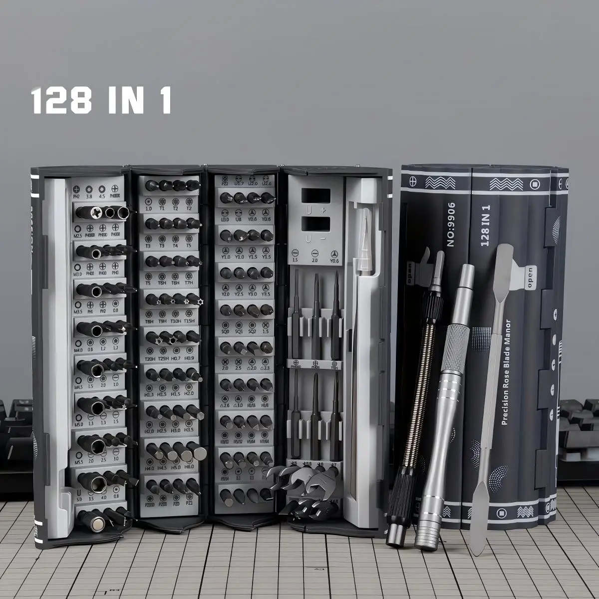 128-In-1 Precision Screwdriver Set, Professional Magnetic Repair Tools with 120 Bits, Ideal for Electronics, Computers, Laptops, Gaming Consoles