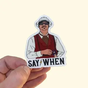 Say When Doc Holliday , Hard Hat Sticker, Bue Collar Sticker, Construction Sticker, Hard hat stickers, lunchbox sticker, Journeyman sticker, 409 carpenters, working class, carpenters stickers, union stickers