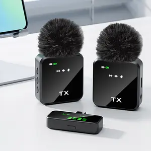 3 In 1 Wireless Lavalier Microphone, Mini Clip On Lapel Mic Compatible With iPhone, Android And Camera, Transmission Distance, 18H Long Battery Life, Noise Reduction Recording Microphone For Interview, Vlog, YouTube And TikTok Creation