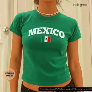 Mexico Y2k Jersey Top,mexico gifts-mexico art-Soccer y2k vintage 2000s ,Mexico Baby Tee,Y2K Crop Top Mexico Tshirt-mexico artisan-soccer mom