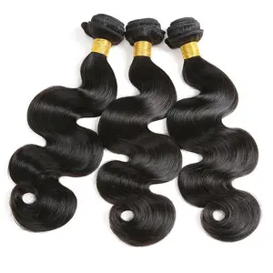 Human Hair Body Wave Bundles, Premium Human Hair Extensions for Women