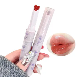 Jelly Lipstick, Hydrating Lip Gloss Dew Tint Jelly Love Lipstick,Long Lasting Moisturizing Tinted Lip Balm Plumping Lip Stain, Non-sticky (05 #   Ice Grapes)
