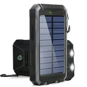 Solar Power Bank 10000mAh Portable Fast Charging, Flashlight Charger with LED Light for All Smartphones #EmergencyPower #LEDFlashlight #FastCharging #OutdoorEssentials #Waterproof #TravelEssentials #TechOnTheGo