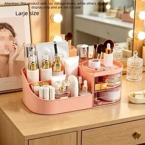 Desktop Organizer Box, Drawer Storage Box, Plastic Cosmetic Organizer, Desk Accessories, Pen Holder, School, Home, Office Use