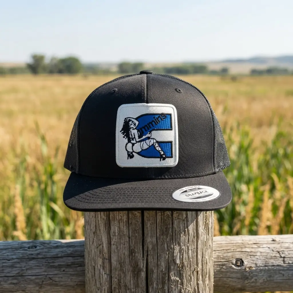 Cummins Trucker Hat, Embroidered Turbo Diesel Snapback Cap, Vintage Workwear Mesh Hat, Heavy Duty Mechanic Hat, Truck Driver Gift for Men