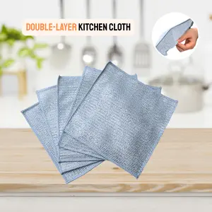 20 Couts Non scratch Wire Dishcloth Multipurpose Wire Miracle Cleaning Cloths,2025 New Scrubbing   Double- Layer Steel Wire Cleaning Cloths Scrubs Cleans for Dishes, Multipurpose Cleaning Pads