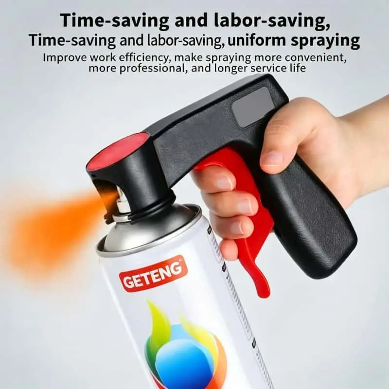 Spray Paint Can Trigger Handle, Portable Paint Sprayer Helper Grips, Paint Sprayer Accessories, Universal Auto Paint Refinish Tool, Spray Painting Tool, Color Change for Spray Can & Peelable Film
