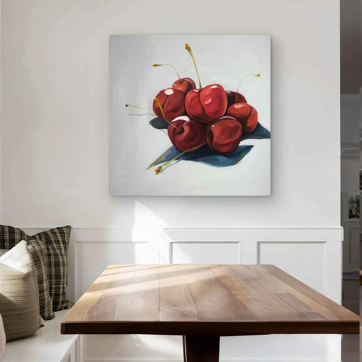 212 MAIN Hyperrealism Vibrant Aluminum Metal Print Artwork - 32 x 32 in Cherry Pile Photo, Creative Modern Decoration, Modern Home Decoration, Dining Room Wall Decor, Decorative Accent Print, Gift-Worthy Home Decor