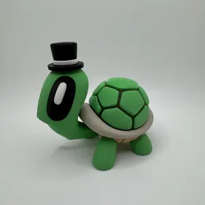 3D Printed Hat Turtle with Removable Shell – Includes 3 Swappable Hats! - Designed by Blob Lab