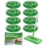 8Pcs Microfiber Mop Pads Compatible with Swiffer Sweeper Mop Wet and Dry Flat mop Cover Replacement Reusable Sweeping pad Refills Handle Not Include