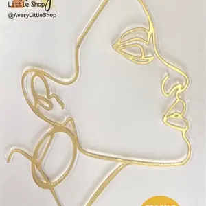 Face silhouette Cake charm