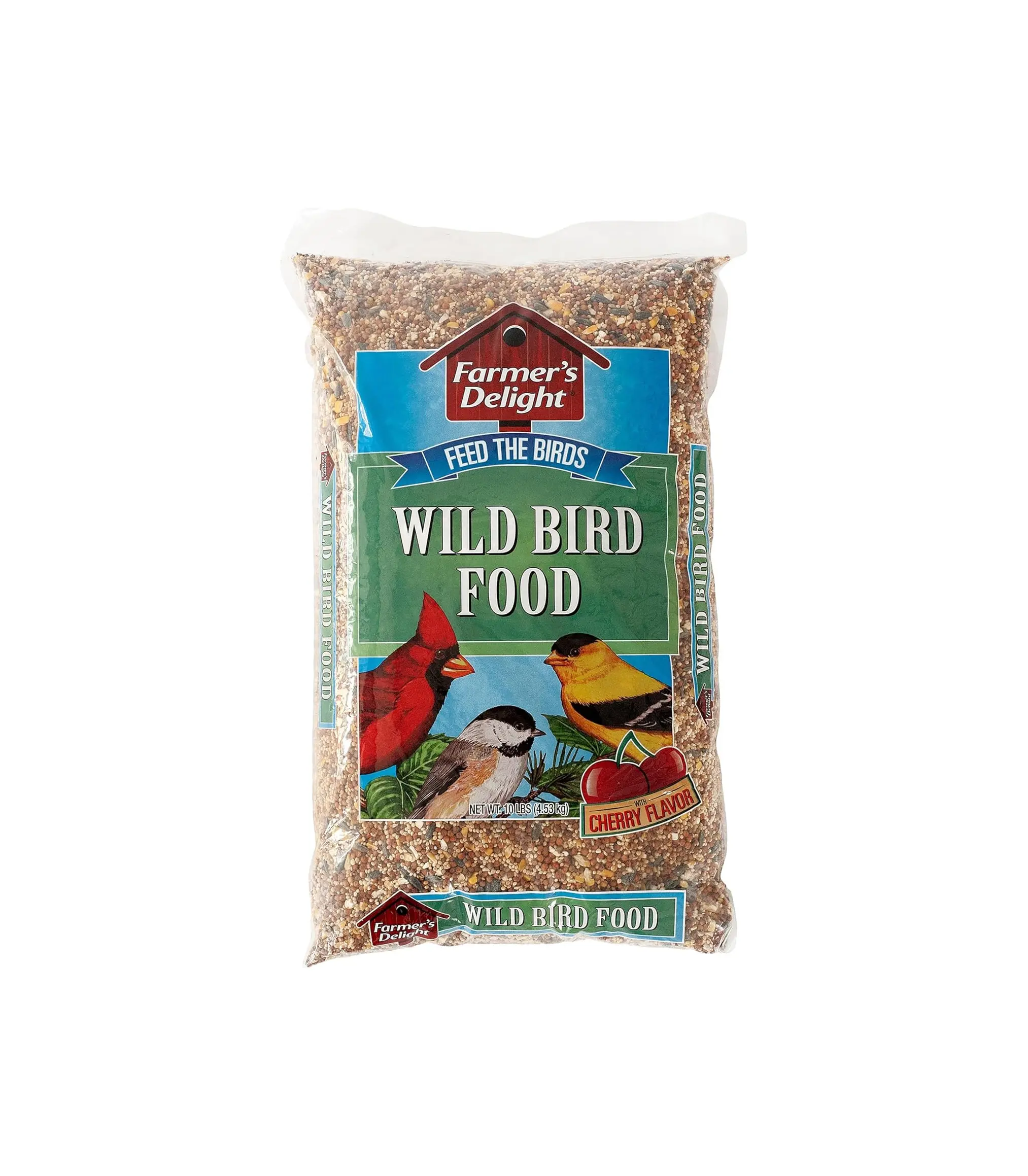 Wagner's Cherry-Flavored Farmer's Delight Wild Bird Seed, 10-Lb Bag for Pet Bird Feeding
