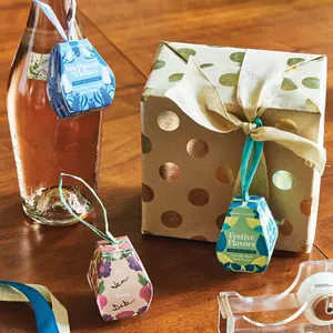 Spring Garden Seeds - Decorative Seed Packaging with Green Twine, Featuring Floral and Garden Theme Design