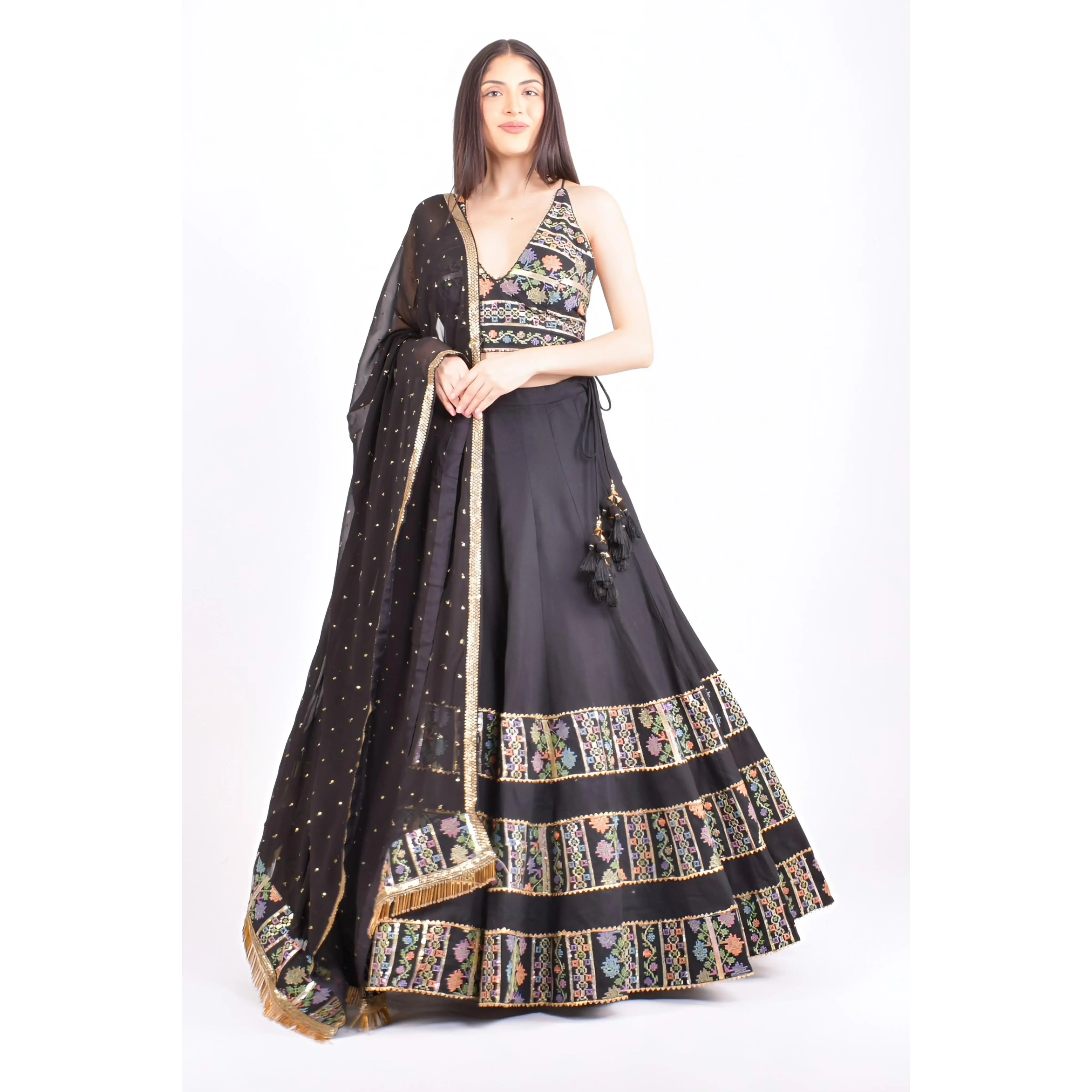 Midnight Black Lehenga Choli Set