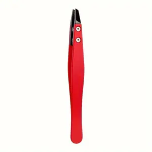 Precision Ceramic Tip Tweezers, Stainless Steel Beauty Tool for Long Eyebrow Hair Removal, Perfect Gift for Women