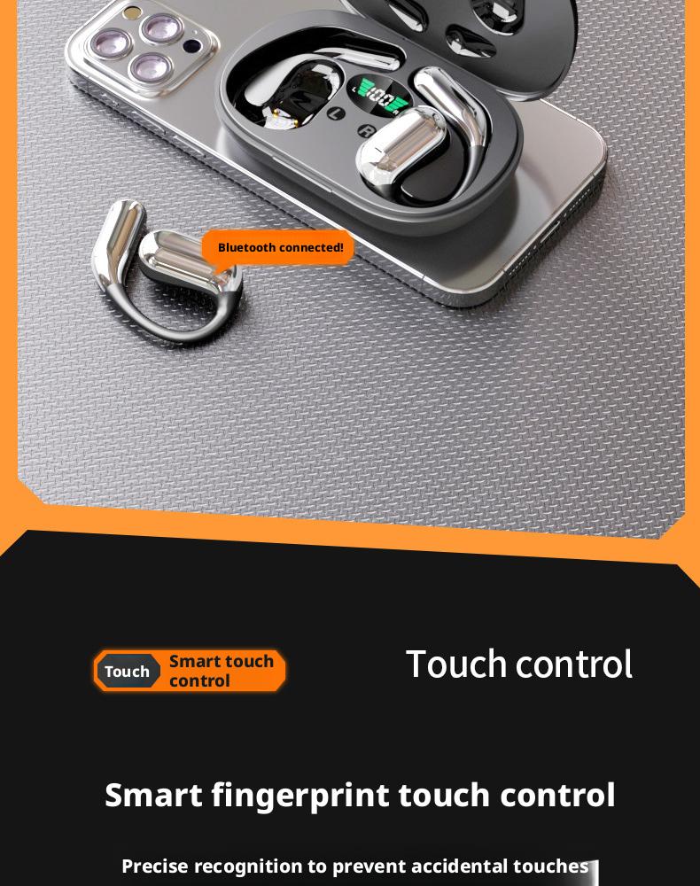 2026 Open Ear Bluetooth Headphones, LED Digital Display, DT5.0 Directional Sound, 13mm Dynamic Driver, 75H Playtime, Over-Ear Wireless Earbuds for Sports/Running