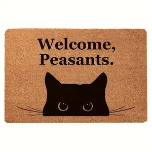 Funny Coir Doormat Welcome, Peasants Front Porch Monogram Doormat For The Entrance Way Personalized Home Decor Rugs Prank House Warming Gift Non Slip Outdoor Doormat Coir Doormat Animal Printed Rug Home Decorative Rugs 23.6 X 15.7 Inch