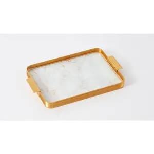RECTANGULAR TRAY GOLD