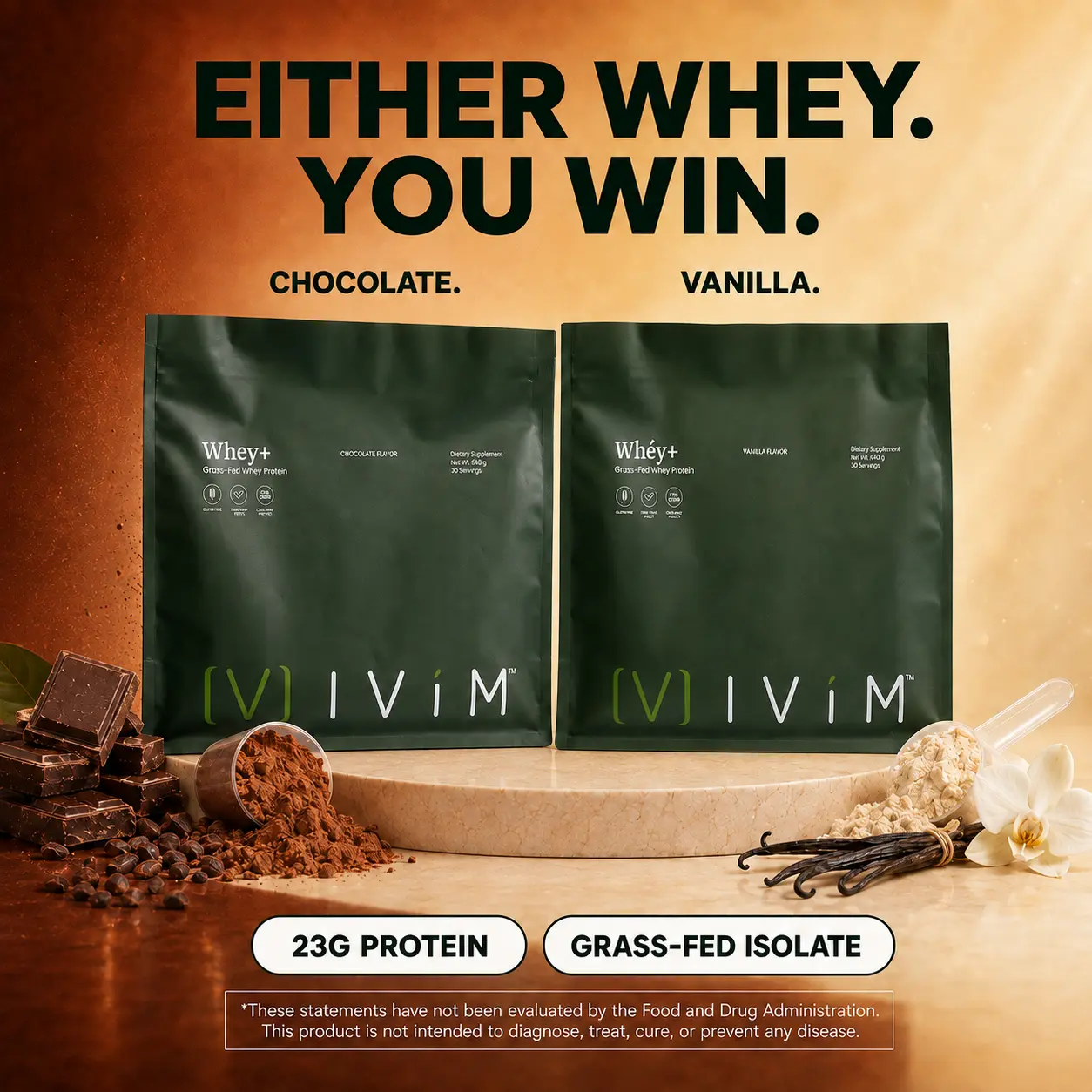 Ivim Health Premium Grass-Fed Whey Isolate Protein Powder - Natural Supplements for Fitness, Healthcare & Muscle Support, Premium Protein