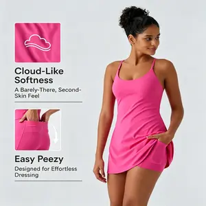 Halara Softlyzero Plush Backless Active Dress-Easy Peezy, Spring Dresses, Dance Dresses for Women