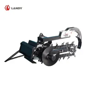 LANDY Mini Track Loader Trencher Attachment 5.85" Hydraulic 38" Depth 20 GPM Universal Mount