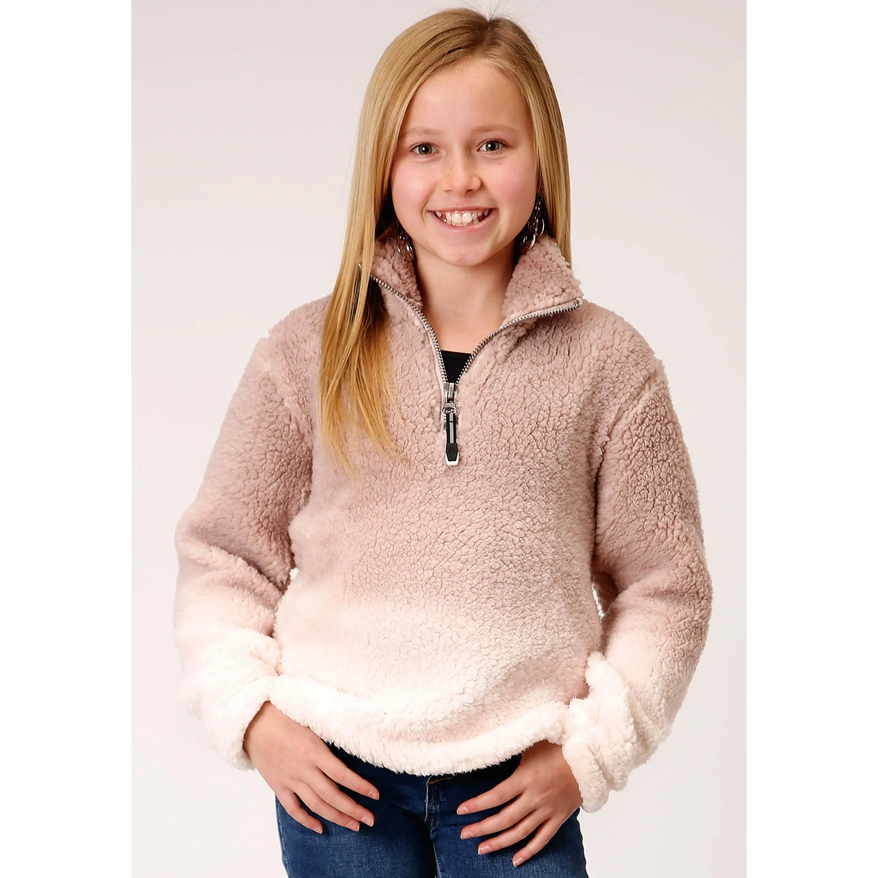 Girls Womens  Polar Fleece  Dip Dye Polar Fleece Pullover