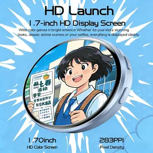 Cyber Electronic Bar Jj Smart Network Badge, 1.7 Inch HD Screen Anime Electronic Badge, Dynamic Display Gif/video Badge