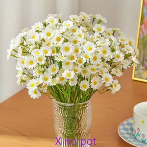 36pcs Artificial Daisy & Chamomile Flowers, Realistic Plastic Bouquet, Indoor Outdoor Decor, Wedding Party Home Decoration, Artificial Flower Decorations