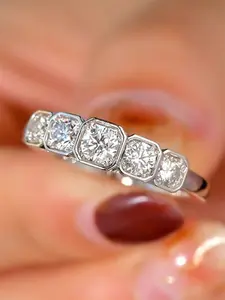 Fashion Rhinestone Decorated Ring, Elegant Fashion Rings, Fashion Jewelry for Party, Daily Clothing Decor, Trendy All-match & Exquisite Jewelry for Birthday Gift