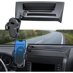 Upgraded Phone Mount For Jeep Wrangler JK,JKU 2018,2017,2016,2015,2014,2013,2012,2011, Dash Multi-Mount Phone Holder Kit With Storage Tray Interior Accessories